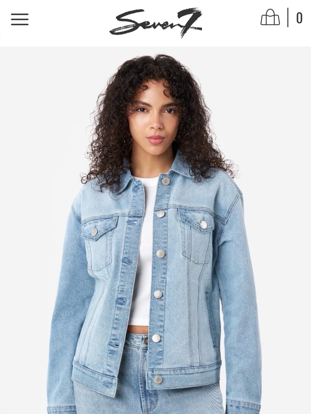 Seven7 Denim Jacket Size Small Light Wash Trucker NWT Stretch Classic Fit